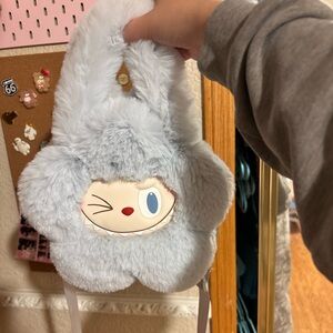 labubu flower plush bag